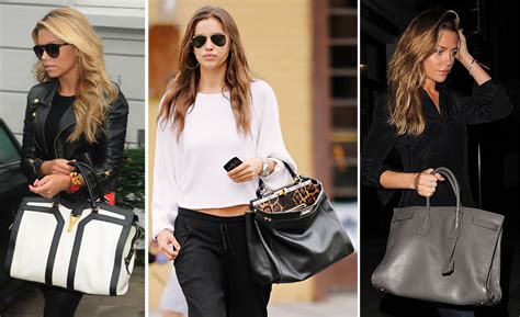 celebrities in handbags